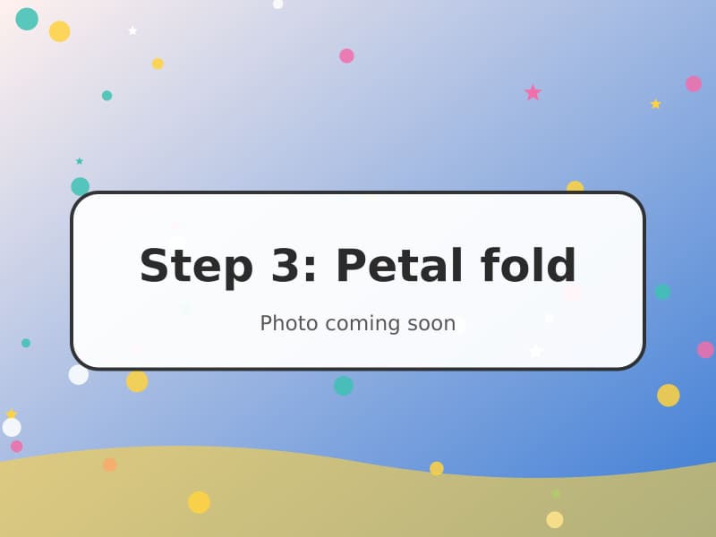 A long diamond shape after the petal fold
